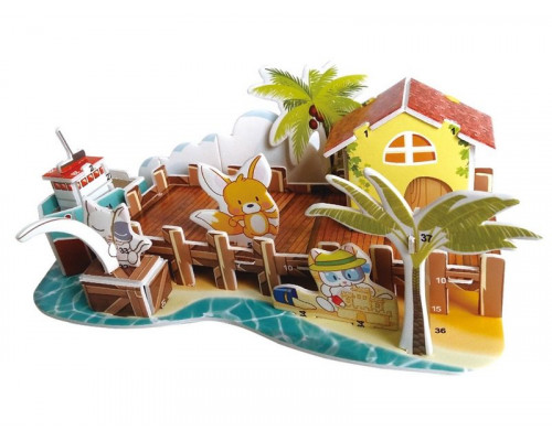 3D пазл из пенокартона РЫБАЦКАЯ ПРИСТАНЬ (МИНИ СЕРИЯ) (22 детали)