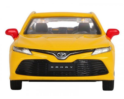 Машина АВТОПАНОРАМА Яндекс GO Toyota Camry, 1/43, желтый, инерция, откр. двери, 17,5*12,5*6,5 см