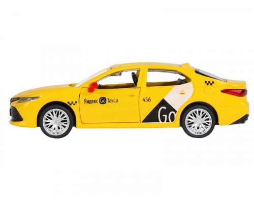 Машина АВТОПАНОРАМА Яндекс GO Toyota Camry, 1/43, желтый, инерция, откр. двери, 17,5*12,5*6,5 см