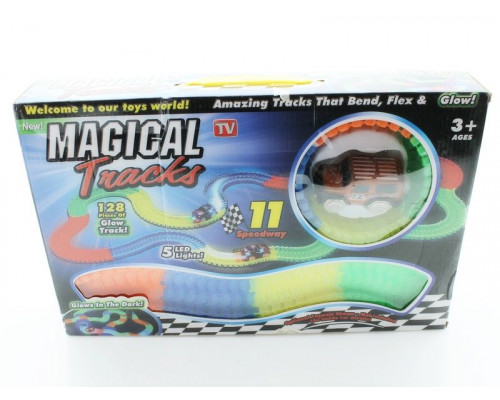 Трек гибкий Magic Tracks Светится в темноте, 128 деталей