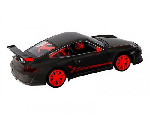 Машина АВТОПАНОРАМА Porsche 911 GT3 Cup, 1/32, темно-серый, свет, звук, в/к 17,5*13,5*9 см