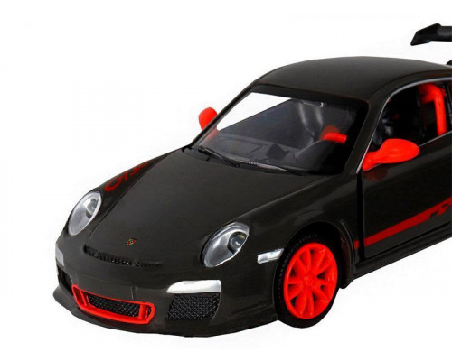 Машина АВТОПАНОРАМА Porsche 911 GT3 Cup, 1/32, темно-серый, свет, звук, в/к 17,5*13,5*9 см