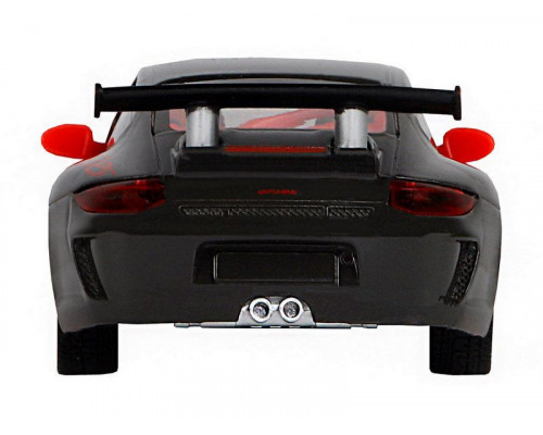 Машина АВТОПАНОРАМА Porsche 911 GT3 Cup, 1/32, темно-серый, свет, звук, в/к 17,5*13,5*9 см