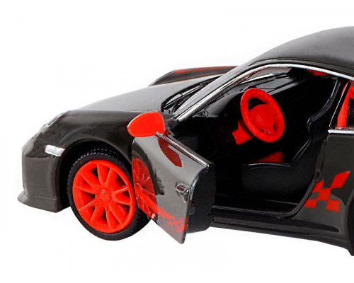 Машина АВТОПАНОРАМА Porsche 911 GT3 Cup, 1/32, темно-серый, свет, звук, в/к 17,5*13,5*9 см