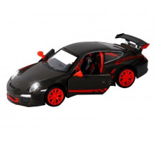 Машина "АВТОПАНОРАМА" Porsche 911 GT3 Cup, 1/32, темно-серый, свет, звук, в/к 17,5*13,5*9 см