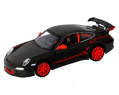 Машина АВТОПАНОРАМА Porsche 911 GT3 Cup, 1/32, темно-серый, свет, звук, в/к 17,5*13,5*9 см