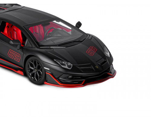 Машина АВТОПАНОРАМА Lamborghini SVJ, 1/24, черный, свет, звук, в/к 24,5х12,5х10,5 см