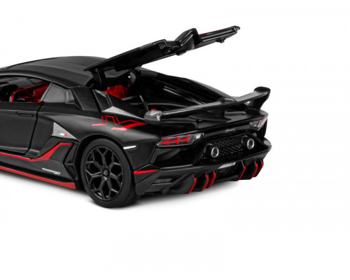 Машина АВТОПАНОРАМА Lamborghini SVJ, 1/24, черный, свет, звук, в/к 24,5х12,5х10,5 см
