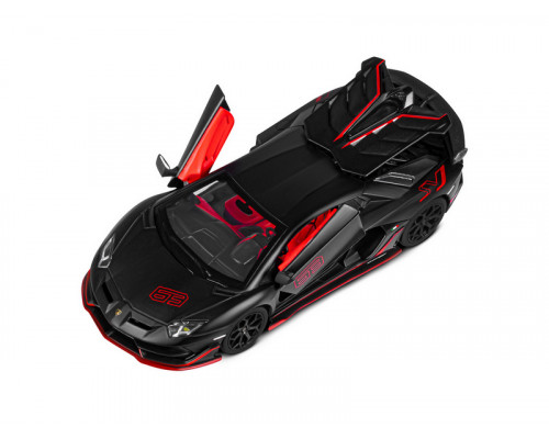 Машина АВТОПАНОРАМА Lamborghini SVJ, 1/24, черный, свет, звук, в/к 24,5х12,5х10,5 см