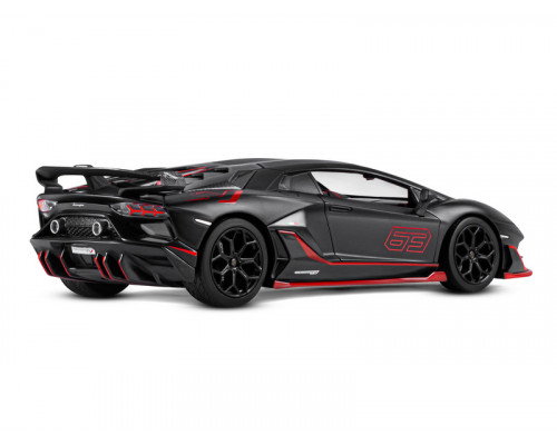 Машина АВТОПАНОРАМА Lamborghini SVJ, 1/24, черный, свет, звук, в/к 24,5х12,5х10,5 см
