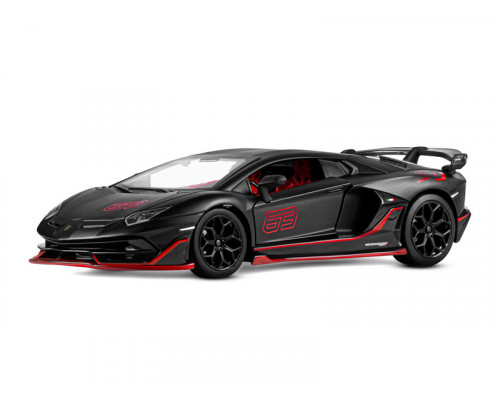 Машина АВТОПАНОРАМА Lamborghini SVJ, 1/24, черный, свет, звук, в/к 24,5х12,5х10,5 см