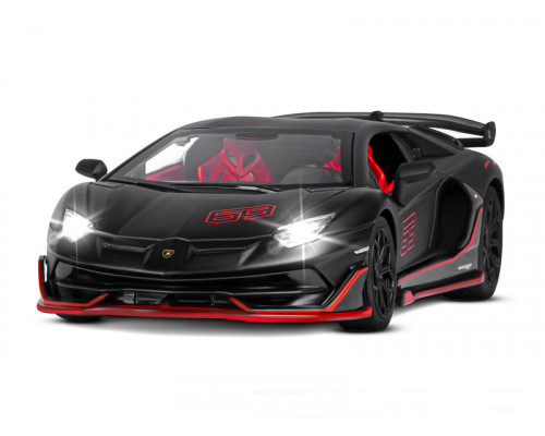 Машина АВТОПАНОРАМА Lamborghini SVJ, 1/24, черный, свет, звук, в/к 24,5х12,5х10,5 см