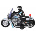 Мотоцикл AUTODRIVE Полиция 15см инерц. на бат. со светом и звуком, черный,  в/к 17,5*14*6,5