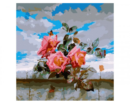 Картина по номерам 30х30 АНТОНОВ А. РОЗЫ (28 цветов)