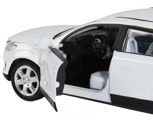 Машина АВТОПАНОРАМА Audi Q7, белый, 1/32, свет, звук, инерция, в/к 17,5*13,5*9 см