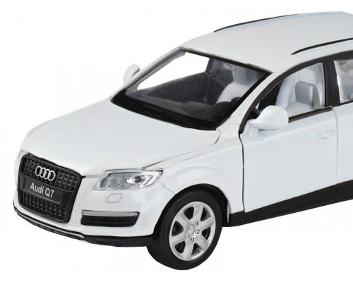 Машина АВТОПАНОРАМА Audi Q7, белый, 1/32, свет, звук, инерция, в/к 17,5*13,5*9 см