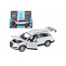 Машина АВТОПАНОРАМА Audi Q7, белый, 1/32, свет, звук, инерция, в/к 17,5*13,5*9 см
