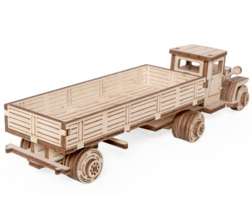 Деревянный конструктор Lemmo Грузовичок ЛТ с прицепом, 58 деталей