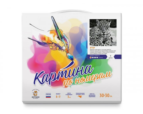Картина по номерам 30Х30 ЯГУАР (9 цветов)