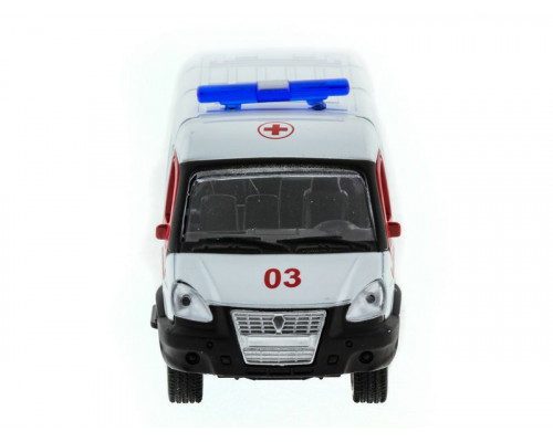 Машина АВТОПАНОРАМА инерц. ГАЗель (скорая) 1/50, в/к 14,5*8*5,5 см