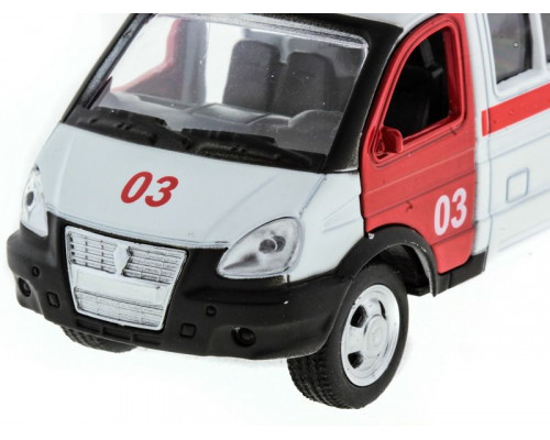 Машина АВТОПАНОРАМА инерц. ГАЗель (скорая) 1/50, в/к 14,5*8*5,5 см