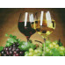 Алмазная мозаика с нанесенной рамкой 40х50 НАТЮРМОРТ С ВИНОГРАДОМ (30 цветов)
