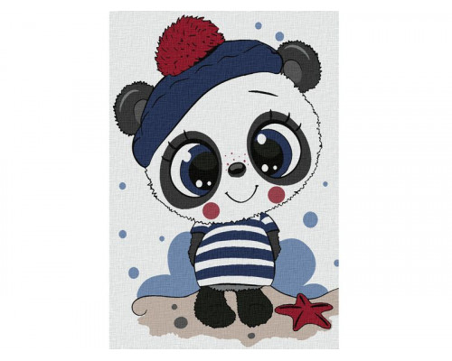 Картина по номерам 20х30 ПАНДА-МИЛАШКА (10 цветов)
