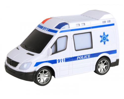 Радиоуправляемая машина AUTODRIVE Полиция, 1/18, белый, 27MHz, свет, в/к, 28*11*19,2см