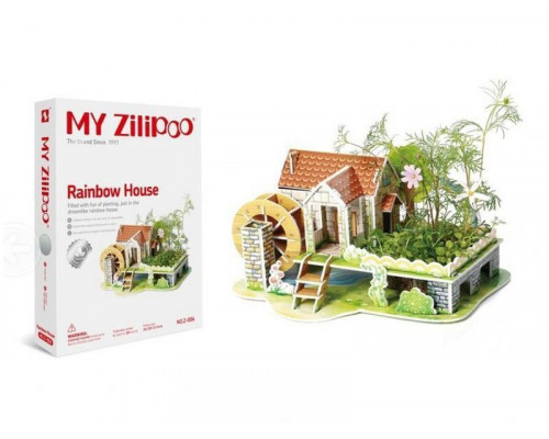 3D пазл из пенокартона РАДУЖНЫЙ ДОМ (29 деталей)