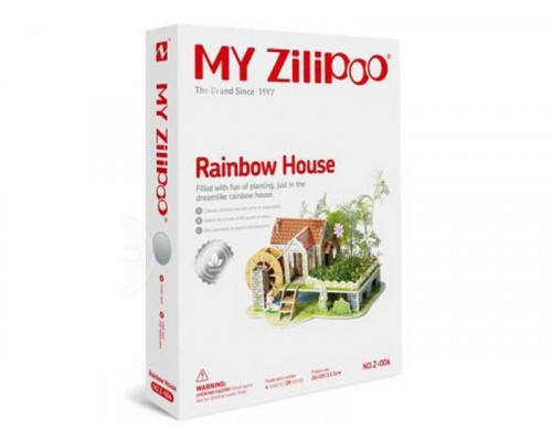 3D пазл из пенокартона РАДУЖНЫЙ ДОМ (29 деталей)