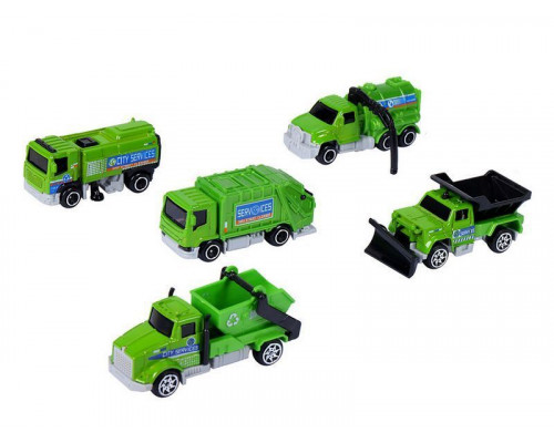 Набор металлических машинок AUTODRIVE Уборочная техника 5шт. в/к 29*9,5*4см.