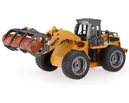 Металлический фронтальный погрузчик бревен HUI NA TOYS 1/50