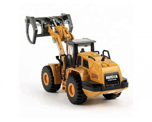Металлический фронтальный погрузчик бревен HUI NA TOYS 1/50