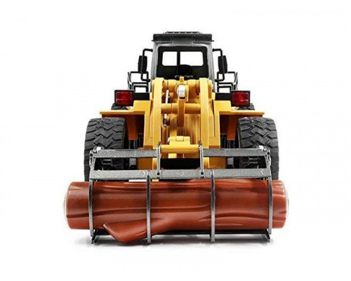 Металлический фронтальный погрузчик бревен HUI NA TOYS 1/50