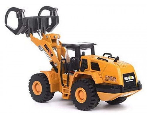 Металлический фронтальный погрузчик бревен HUI NA TOYS 1/50