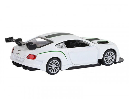 Машина АВТОПАНОРАМА Bentley Continental GT3, белый, 1/43, инерция, в/к 17,5*12,5*6,5 см