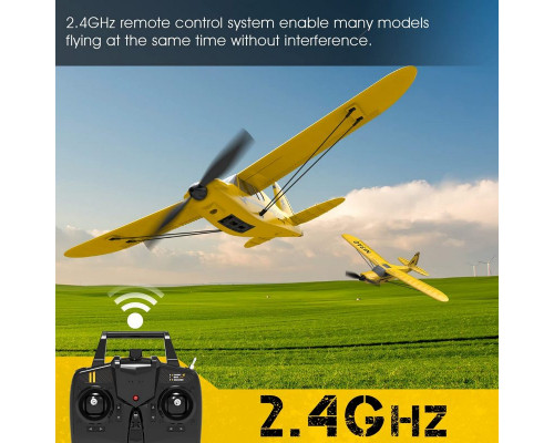 Радиоуправляемый самолет Volantex RC Sport Cub 400мм (желтый) 2.4G 3ch LiPo RTF with Gyro