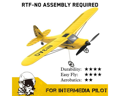 Радиоуправляемый самолет Volantex RC Sport Cub 400мм (желтый) 2.4G 3ch LiPo RTF with Gyro