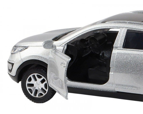 Машина АВТОПАНОРАМА KIA SPORTAGE R, серебряный, 1/39, инерция, в/к 17,5*12,5*6,5 см