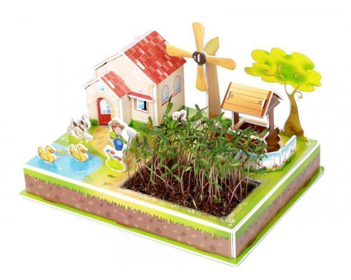 3D пазл из пенокартона ФЕРМА И ВЕТРЯНАЯ МЕЛЬНИЦА (23 детали)