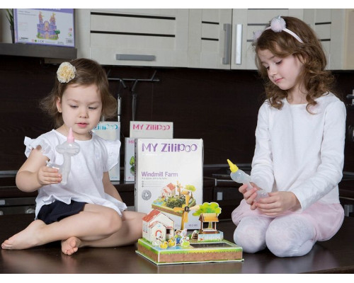 3D пазл из пенокартона ФЕРМА И ВЕТРЯНАЯ МЕЛЬНИЦА (23 детали)