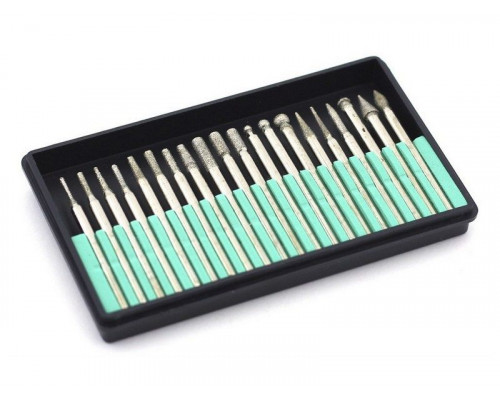 Боры алмазные, набор 20 шт., шт