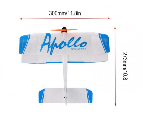 Р/У самолет Feilun Apollo 300мм Mini Indoor Biplane 2.4G 2-ch RTF
