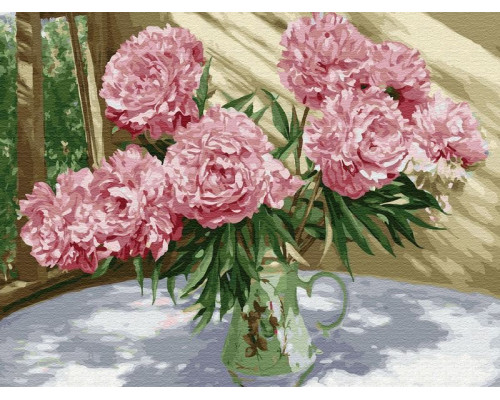 Картина по номерам 40х50 Бузин. На солнечной веранде (28 цветов)