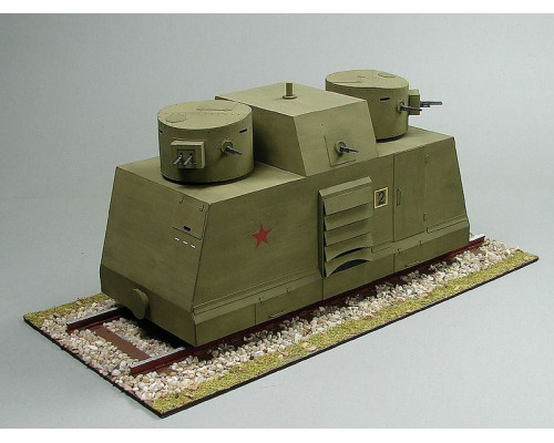 Сборная картонная модель Shipyard бронедрезина Leningrad(№43), 1/25