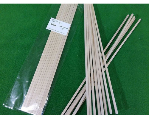 Деревянные рейки 4х4 мм, длина 300 мм, липа, 10 шт