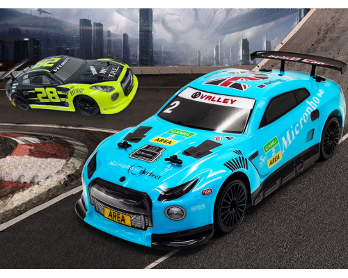 Радиоуправляемая машина Volantex RC для дрифта голубой 4WD 2.4G 1/14 RTR