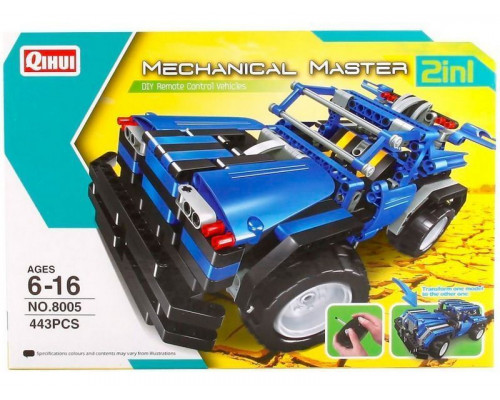 Р/У конструктор Qihui Mechanical Master 2 в 1 Спорткар и Седан (443 детали)