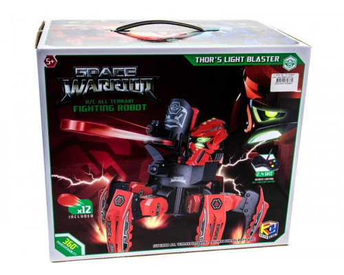 Р/У боевой робот-паук Space Warrior, лазер, ракеты, красный, Ni-Mh и З/У, 2.4G
