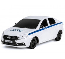 Радиоуправляемая машина AUTODRIVE Lada Vesta полиция, 1/16, белый, 40MHz, в/к 35*16,5*12,5см